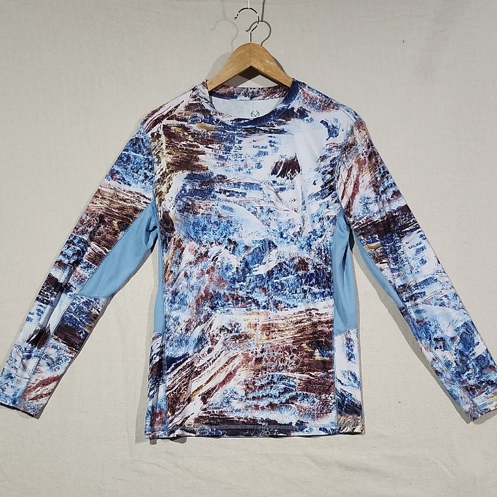 Realtree Aspect Fishing All Over Print Long Sleeve Performance Top Mens‎ Small
